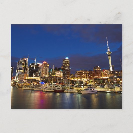 Auckland nachtelijke skyline briefkaart (Voorkant)