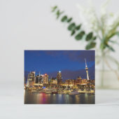 Auckland nachtelijke skyline briefkaart (Staand voorkant)