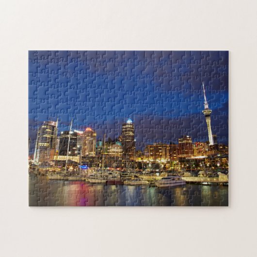 Auckland nachtelijke skyline legpuzzel (Horizontaal)