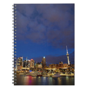 Auckland nachtelijke skyline notitieboek