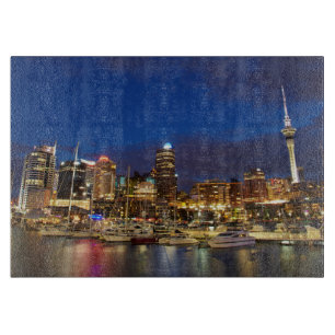 Auckland nachtelijke skyline snijplank