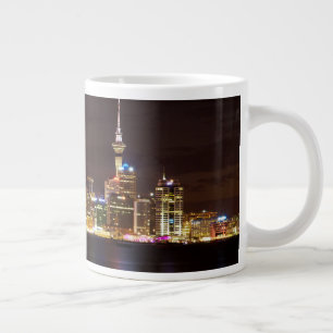 Auckland Nachtelijke Stadsgezicht Grote Koffiekop