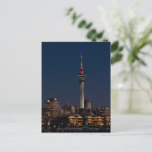 Auckland nachtlicht, Sky Tower, Briefkaart (Staand voorkant)