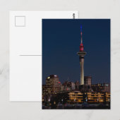 Auckland nachtlicht, Sky Tower, Briefkaart (Voorkant / Achterkant)