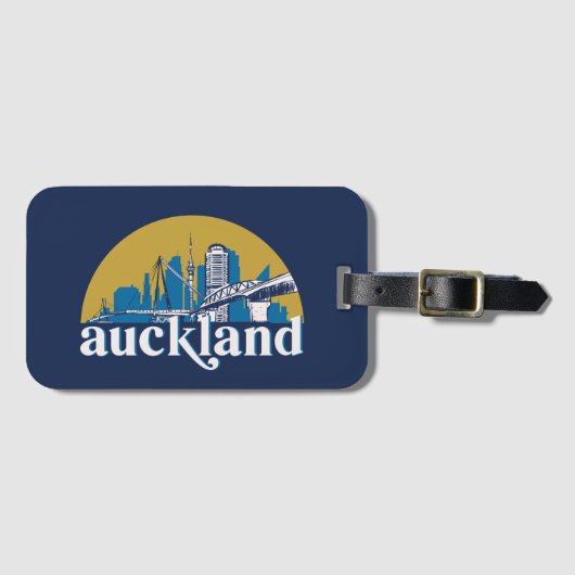 Auckland New Zealand  City Skyline Bagagelabel (Voorkant (horizontaal))