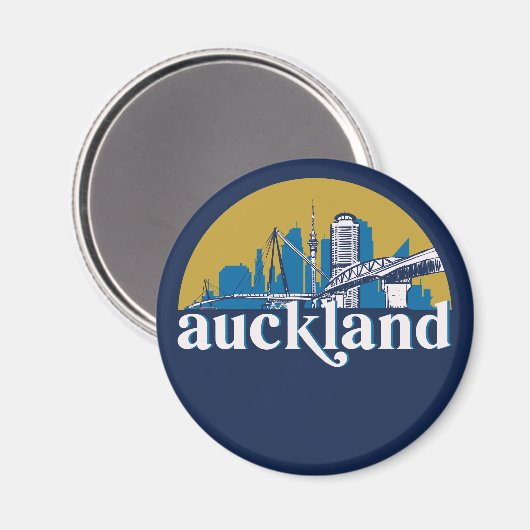 Auckland New Zealand  City Skyline Magneet (Voorkant / Achterkant)