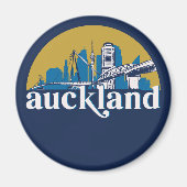 Auckland New Zealand  City Skyline Magneet (Voorkant)