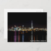 Auckland New Zealand Night Skyline Briefkaart (Voorkant / Achterkant)