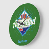 Auckland New Zealand retro skyline Grote Klok (Hoek)