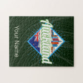 Auckland New Zealand retro skyline Legpuzzel (Horizontaal)