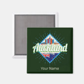 Auckland New Zealand retro skyline  Magneet (Voorkant / Achterkant)