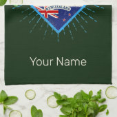 Auckland New Zealand retro skyline  Theedoek (Gevouwen)