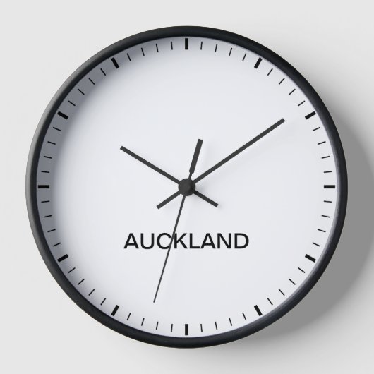 Auckland New Zealand Time Zone Newsroom Clock (Voorkant)
