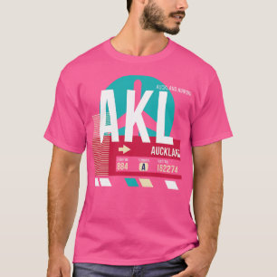 Auckland Nieuw-Zeeland AKL Airport Code Bagage Lab T-shirt