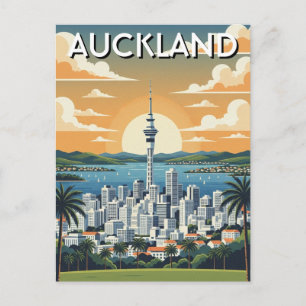 Auckland Nieuw-Zeeland Ansichtkaart Briefkaart