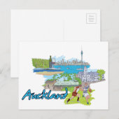 Auckland, Nieuw-Zeeland Briefkaart (Voorkant / Achterkant)