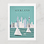 Auckland, Nieuw-Zeeland reisposter Briefkaart (Voorkant)