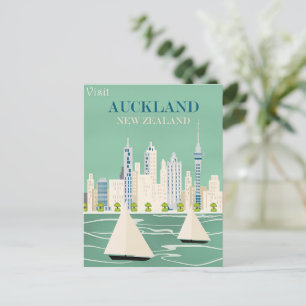 Auckland, Nieuw-Zeeland reisposter Briefkaart