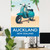 Auckland nieuw zeeland reisposter poster (Thuiskantoor)