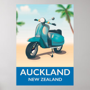 Auckland nieuw zeeland reisposter poster