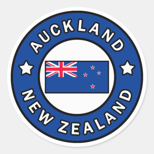 Auckland Nieuw-Zeeland Ronde Sticker (Voorkant)