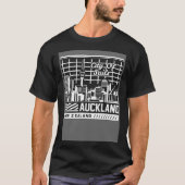 Auckland Nieuw-Zeeland skyline kaart reizen 1 T-shirt (Voorkant)