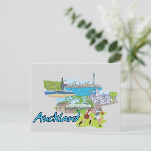 Auckland, Nieuw-Zeelandse beroemde stad Briefkaart (Staand voorkant)