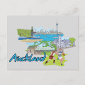 Auckland, Nieuw-Zeelandse beroemde stad Briefkaart (Voorkant)