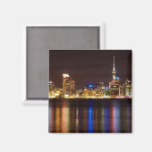Auckland Night Cityscape Magneet (Voorkant / Achterkant)