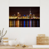 Auckland Night Cityscape Poster (Keuken)