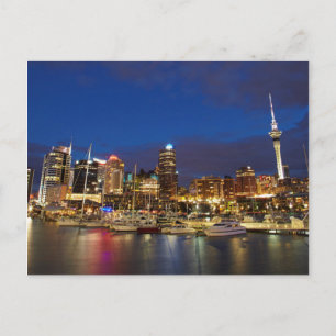 Auckland Night Skyline Briefkaart
