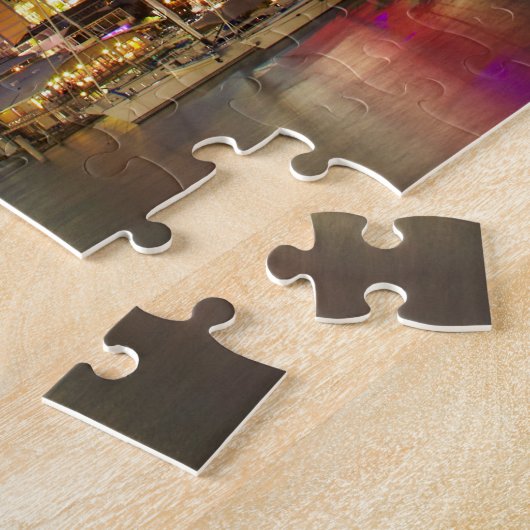 Auckland Night Skyline Legpuzzel (Zijkant)