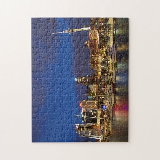 Auckland Night Skyline Legpuzzel (Verticaal)