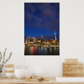 Auckland Night Skyline Poster (Keuken)