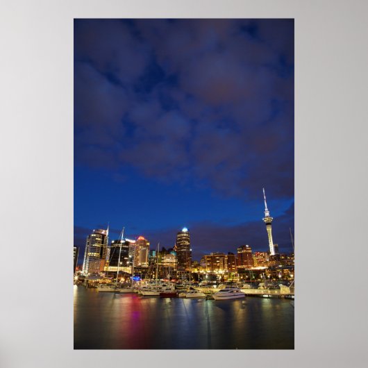 Auckland Night Skyline Poster (Voorkant)