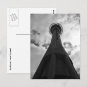 Auckland NZ Sky BW Briefkaart (Voorkant / Achterkant)