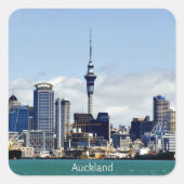Auckland Silhouet Vierkante Sticker (Voorkant)