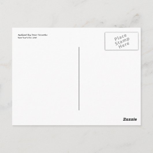 Auckland Sky Tower Briefkaart (Achterkant)
