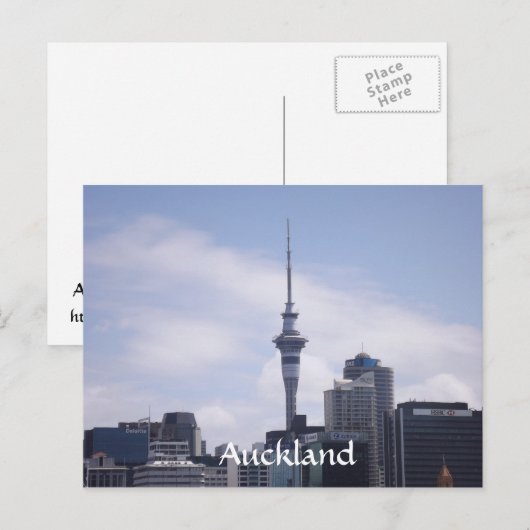 Auckland Skyline Briefkaart (Voorkant / Achterkant)