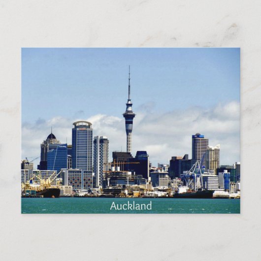 Auckland Skyline Briefkaart (Voorkant)
