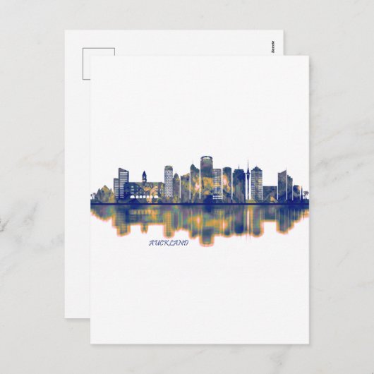 Auckland Skyline Feestdagenkaart (Voorkant / Achterkant)