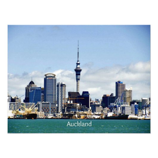 Auckland Skyline Foto Afdruk (Voorkant)