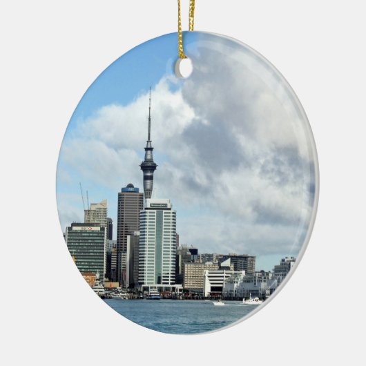 Auckland stadsgezicht keramisch ornament (Links)