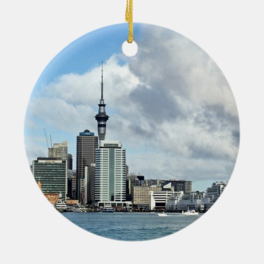 Auckland stadsgezicht keramisch ornament (Achterkant)