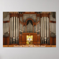 Auckland Town Hall pipe organ poster