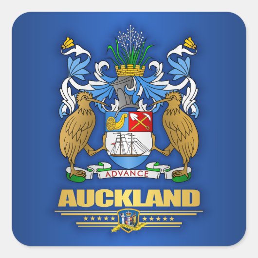 Auckland Vierkante Sticker (Voorkant)