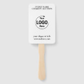 Auction Paddle | Charity Event Bid Modern Logo  Handwaaier (Achterkant)