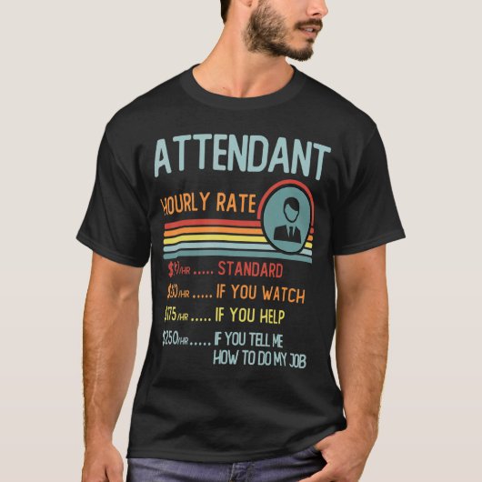 Auctioneer Hourly Rate T-Shirt Retro Job Title (Voorkant)