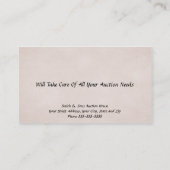 Auctioneer Judge Visitekaartje (Achterkant)