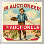 Auctioneer  kaartenlabel poster (Voorkant)